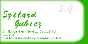 szilard gubicz business card